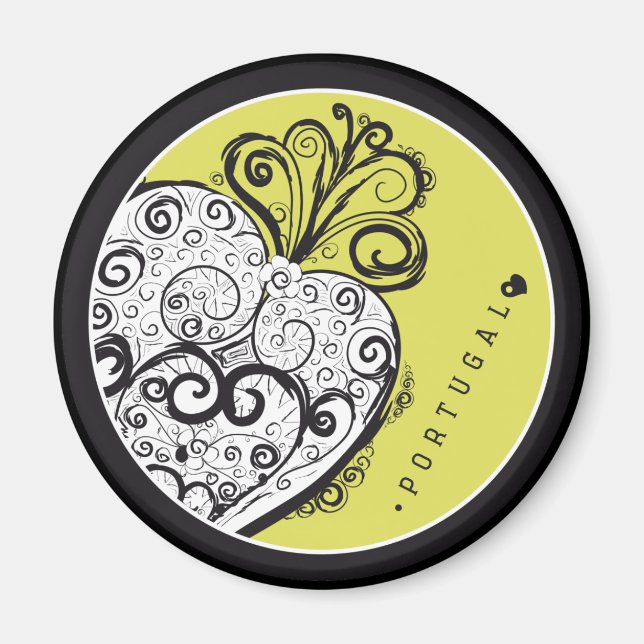 Symbols of Portugal - Filigree Filigrana Magnet (Front)