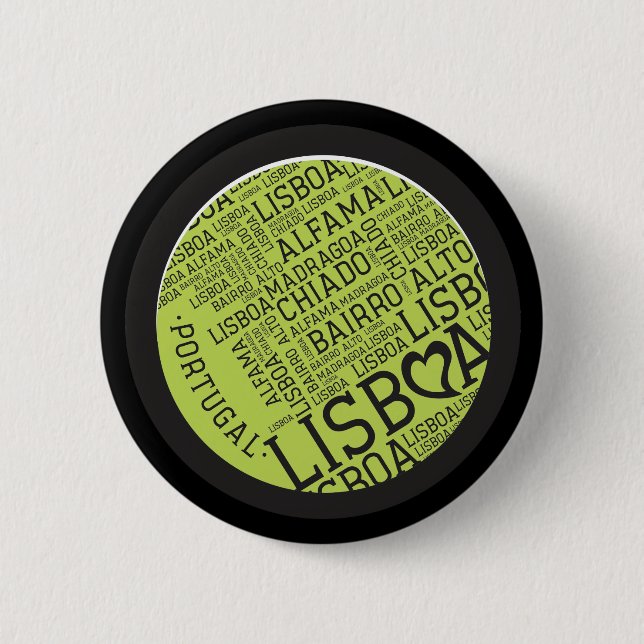 Symbols of Portugal - Lisbon Lisboa 2 Inch Round Button (Front)
