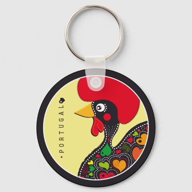 Symbols of Portugal - Rooster Keychain (Front)