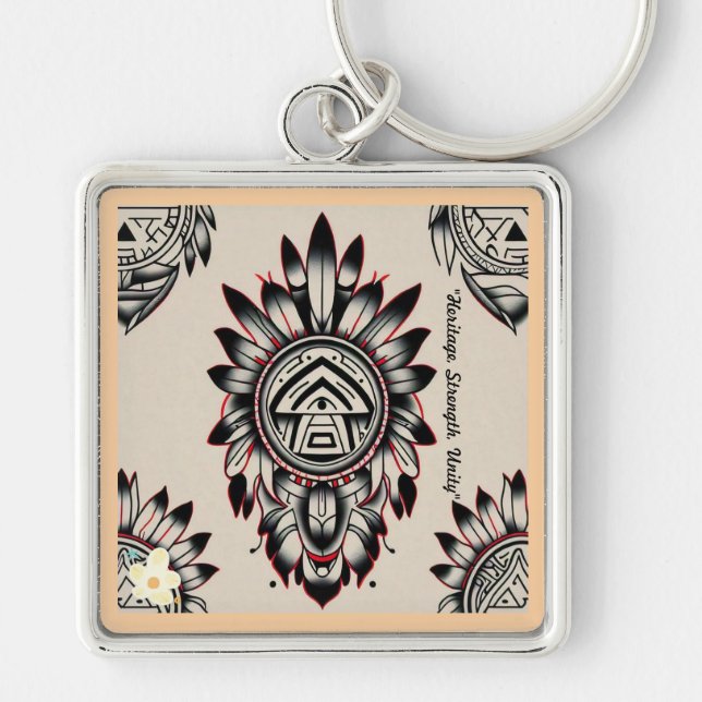 "Symbols of Strength" Keychain (Front)