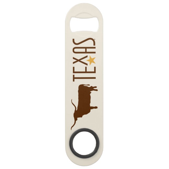 Symbols of Texas, Longhorn, brown Bar Key (Front)