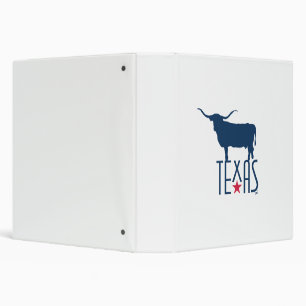 Symbols of Texas, Longhorn, navy Binder
