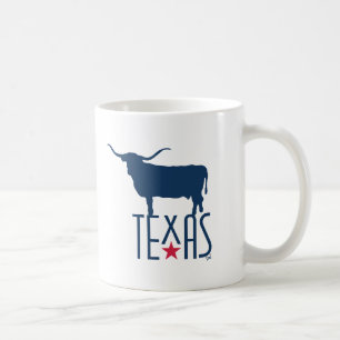 Symbols of Texas, Longhorn, navy Coffee Mug