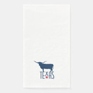 Symbols of Texas, Longhorn, navy small Napkin