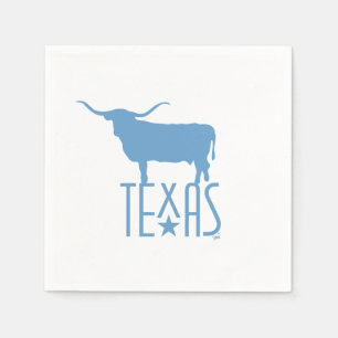 Symbols of Texas, Longhorn, pink Napkin