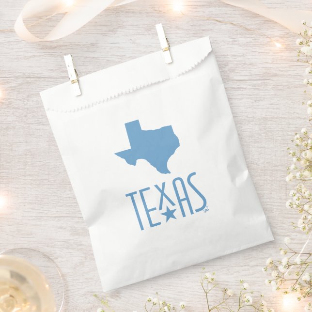 Symbols of Texas, state of Texas, blue Favour Bag (Clipped)