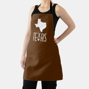 Symbols of Texas, State of Texas, brown Apron