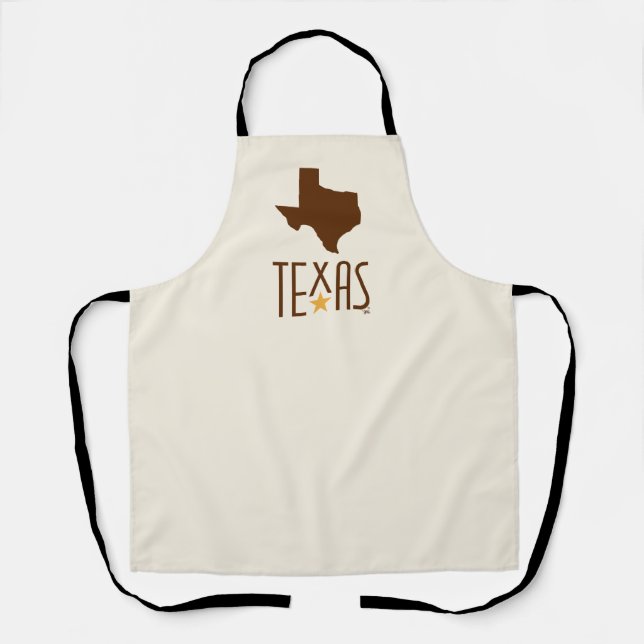 Symbols of Texas, State of Texas, brown Apron (Front)