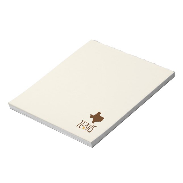 Symbols of Texas, State of Texas, brown Notepad (Rotated)