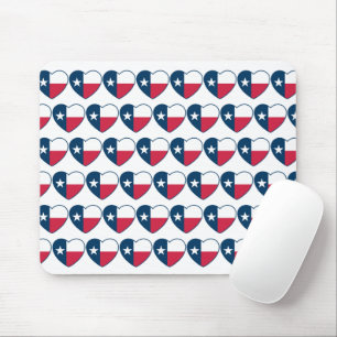 Symbols of Texas, Texas Flag, Heart Mousepad