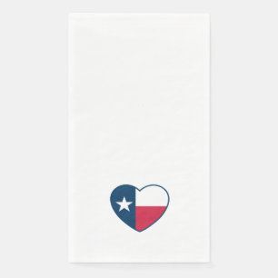 Symbols of Texas, Texas Flag, Heart Napkin