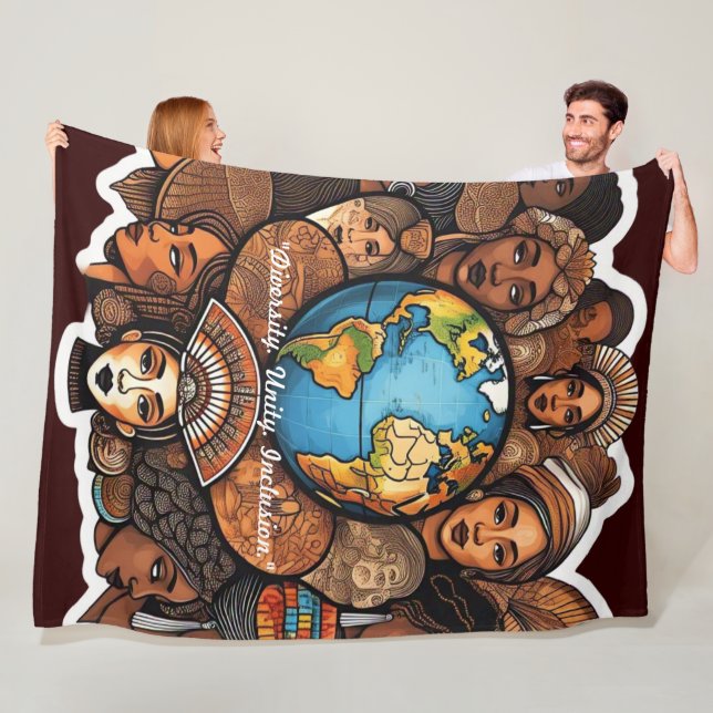 "Symbols of Togetherness" Fleece Blanket (In Situ)
