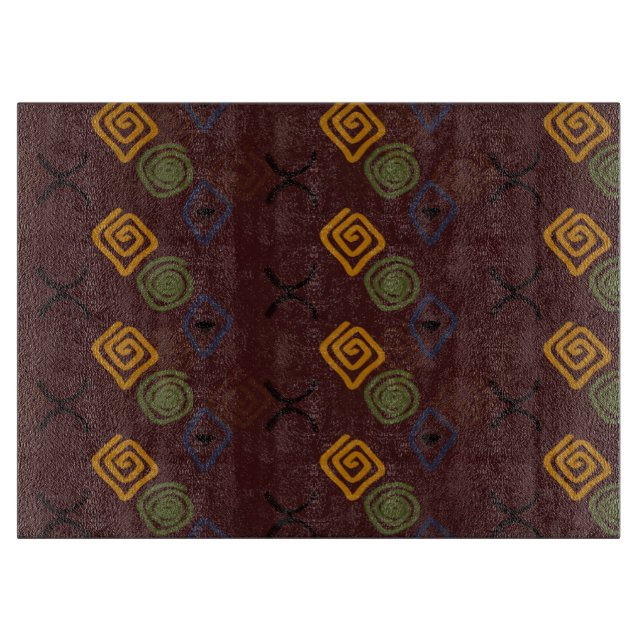 Symbols on the burgundy. Cutting Board (Front)