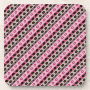 SYMBOLS pink small print Coaster