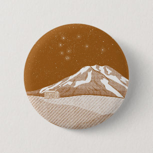 Syme Hut Mount Taranaki 2 Inch Round Button