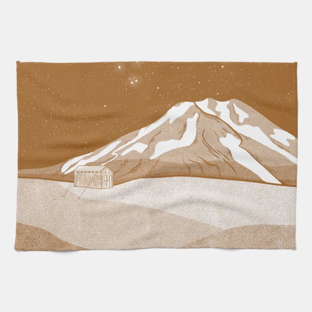 Syme Hut Mount Taranaki Kitchen Towel (Horizontal)
