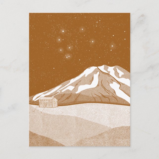 Syme Hut Mount Taranaki Postcard (Front)