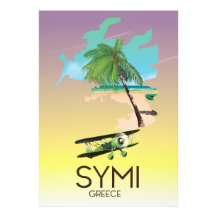 Symi Greece travel poster