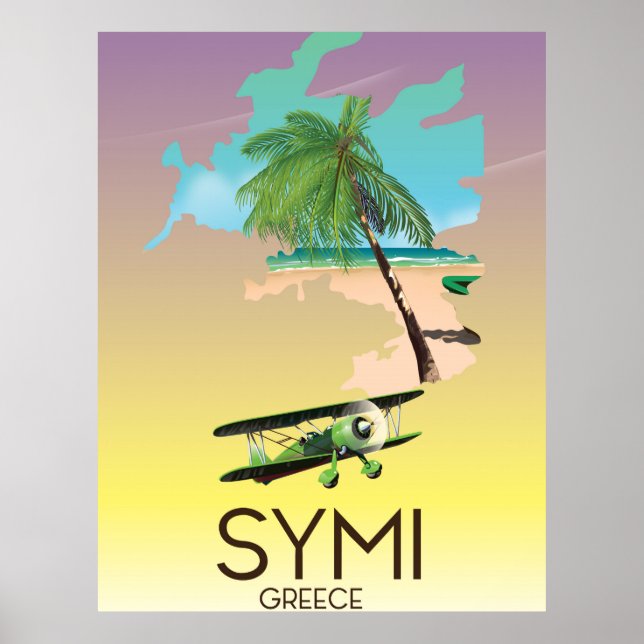 Symi Greece travel poster (Front)