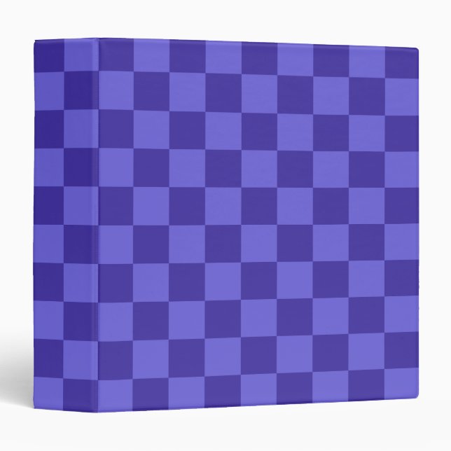 Symmetric Blue Checkerboard Design Binder (Front/Spine)