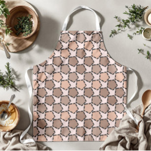 Symmetric Brown Pentagons with Dashed Borders Apron