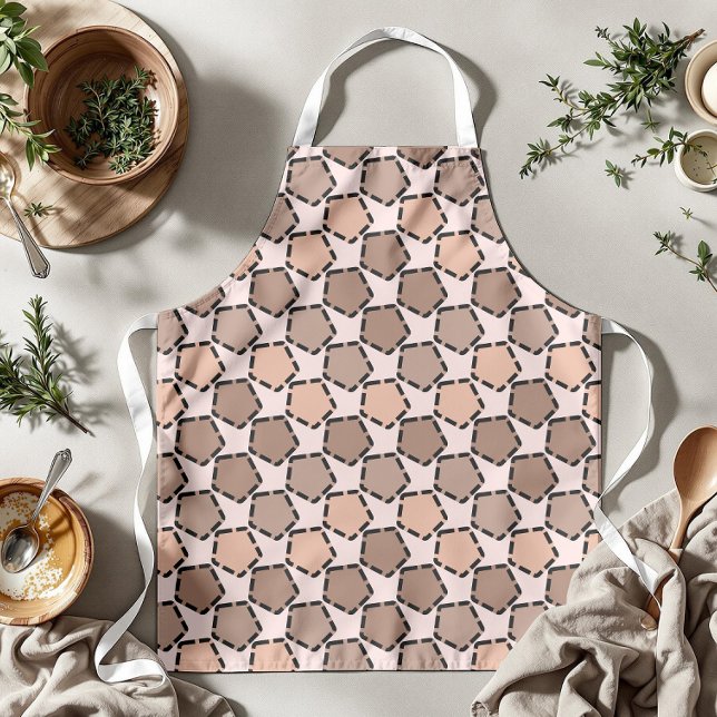 Symmetric Brown Pentagons with Dashed Borders Apron (Creator Uploaded)