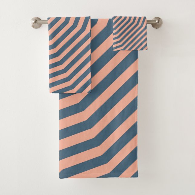 Symmetric diagonal stripes background 10 bath towel set (Insitu)