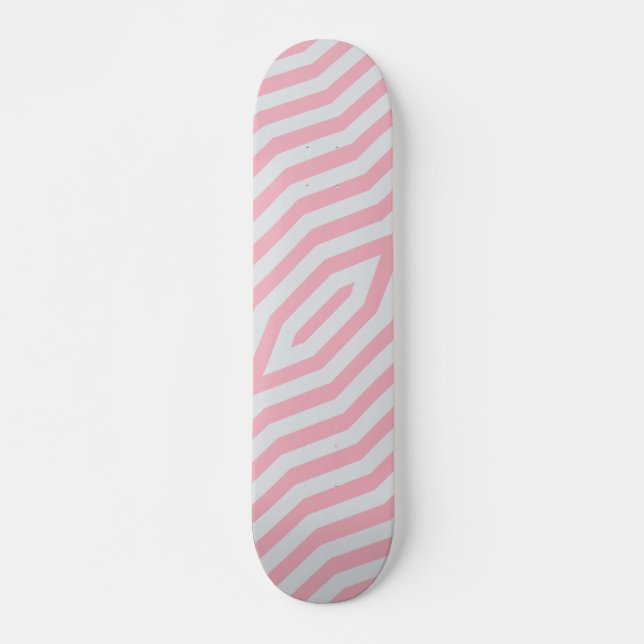Symmetric diagonal stripes background 13 skateboard (Front)