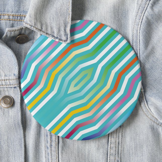 Symmetric diagonal stripes background 2 6 inch round button (In Situ)