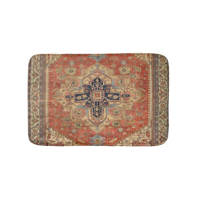 SYMMETRIC PERSIAN VINTAGE PATTERN BATH MAT (Front)