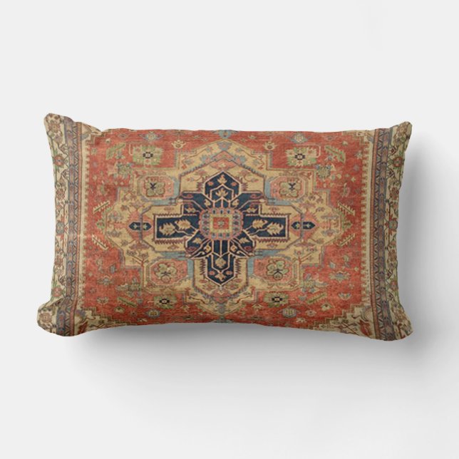 SYMMETRIC PERSIAN VINTAGE PATTERN LUMBAR PILLOW (Front)