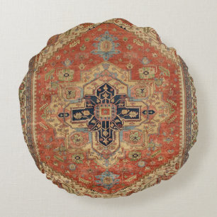 SYMMETRIC PERSIAN VINTAGE PATTERN ROUND PILLOW