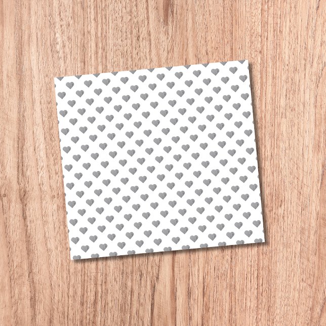 Symmetric Small Concrete Grey Hearts on White  Post-it Notes (Creator Uploaded)