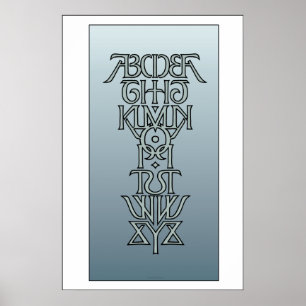 Symmetrical Alphabet Ambigram Poster