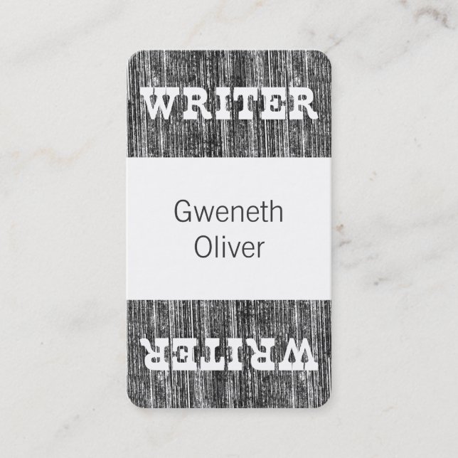 Symmetrical Block Print Manual Typewriter Business Card (Front)