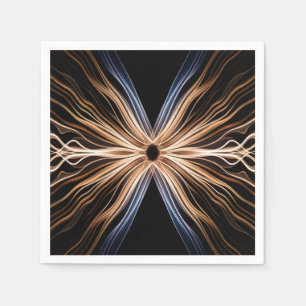 Symmetrical Burst of Energy Light Design Napkin