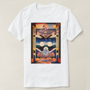 Symmetrical Chevron Elegance: Trendy Geometric Pat T-Shirt