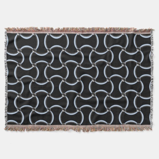 Symmetrical Earth Surface  Throw Blanket (Front)