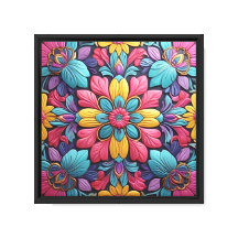 Symmetrical Floral Abstract Art