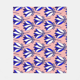 Symmetrical Floral: Colourful Vintage Pattern Fleece Blanket