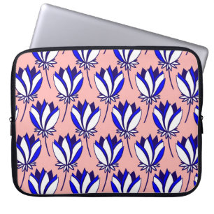 Symmetrical Floral: Colourful Vintage Pattern Laptop Sleeve