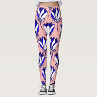 Symmetrical Floral: Colourful Vintage Pattern Leggings