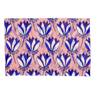 Symmetrical Floral: Colourful Vintage Pattern Pillowcase