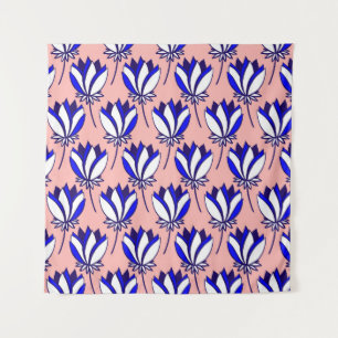 Symmetrical Floral: Colourful Vintage Pattern Tapestry