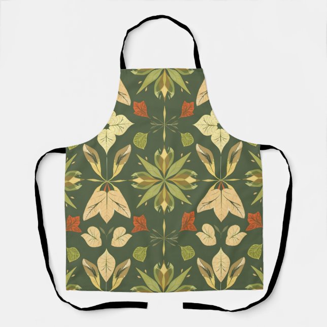 Symmetrical Nature Apron - Seamless Pattern Design (Front)