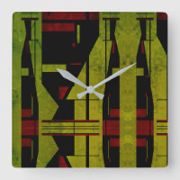 Symmetrical Olive Green Black Red Tiered Design
