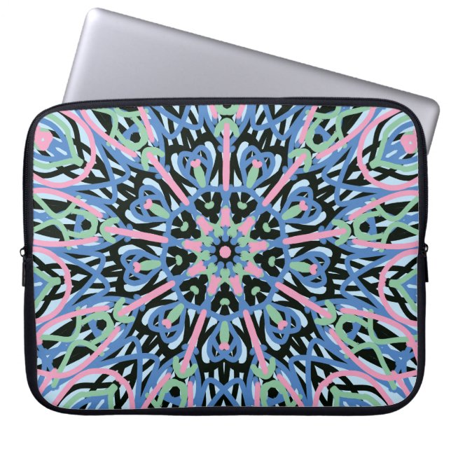 Symmetrical ornate.  laptop sleeve (Front)