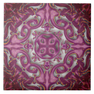 Symmetrical pattern (azulejos like) tile