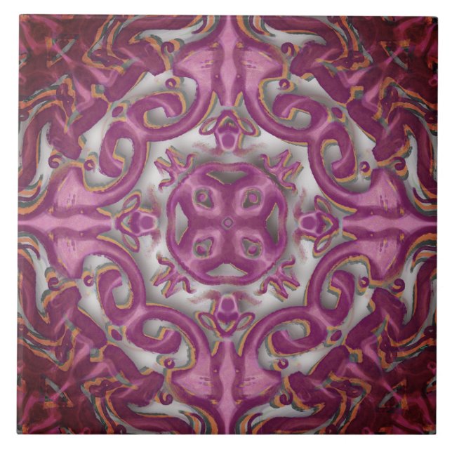 Symmetrical pattern (azulejos like) tile (Front)