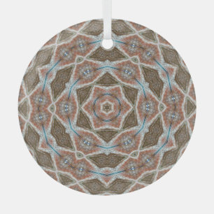 Symmetrical scales: circular tissue pattern. glass ornament